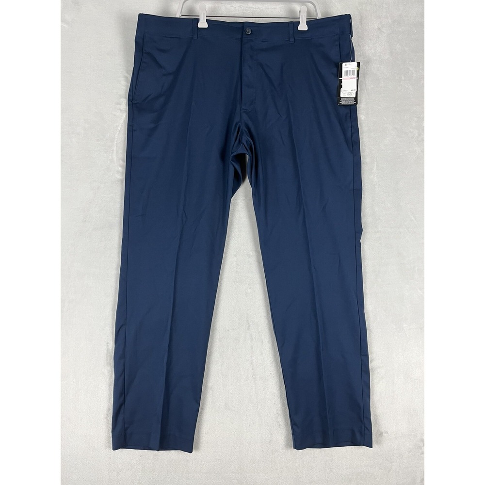 PGA TOUR Pants Men 40x32 Navy Flat Front Straight Leg Stretch SPF Golf Trouser - Picture 10 of 10